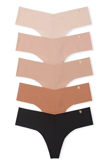 Victoria's Secret Nude Thong No Show Knickers Multipack