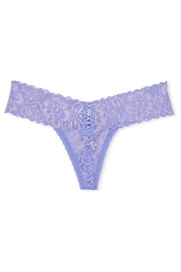 Victoria's Secret Perfume Purple Lace Thong Knickers
