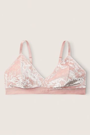 Velvet bralette pink discount