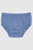 Blue Linen Blend Baby Floral Puff Sleeve Top and Shorts Set (Newborn-24mths)