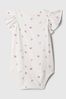 White Ruffle Short Sleeve Bodysuit (Newborn-24mths)