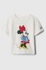 White Disney Minnie Mouse Graphic Crew Neck Short Sleeve T-Shirt (6mths-5yrs)