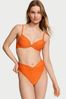 Victoria's Secret Sunset Orange Fishnet High Leg Swim Bikini Bottom
