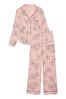 Victoria's Secret Pink Lily Outline Floral Modal Long Pyjamas