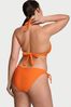 Victoria's Secret Sunset Orange Fishnet Tie Side Swim Bikini Bottom