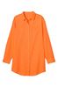 Victoria's Secret Sunset Orange Linen Oversized Linen Shirt Cover Up