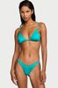 Victoria's Secret Capri Sea Blue Triangle Shine Strap Swim Bikini Top