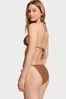 Victoria's Secret Caramel Brown Fishnet Triangle Swim Bikini Top