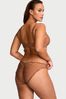 Victoria's Secret Caramel Brown Fishnet Padded Swim Bikini Top