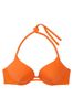 Victoria's Secret Sunset Orange Fishnet Add 2 Cups Push Up Swim Bikini Top