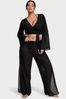 Victoria's Secret Black Sheer Crinkle Cover Up Trousers