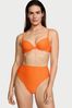 Victoria's Secret Sunset Orange Fishnet High Waisted Swim Bikini Bottom