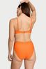 Victoria's Secret Sunset Orange Fishnet High Waisted Swim Bikini Bottom