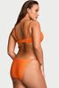 Victoria's Secret Sunset Orange Fishnet Tie Side High Leg Swim Bikini Bottom