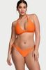 Victoria's Secret Sunset Orange Fishnet Halter Swim Bikini Top