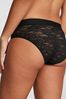 Victoria's Secret PINK Pure Black Lace Hipster Logo Knickers