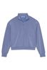 Victoria's Secret Velvet Morning Blue Modal Half Zip Sweatshirt