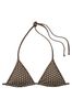 Victoria's Secret PINK Classic Dot Brown Frankies Bikinis Cape May Triangle Bikini Top