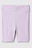Purple Ribbed Knit Cycling Shorts (Newborn-5yrs)