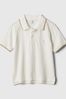 White Brannan Bear Pique Baby Polo Shirt (Newborn-5yrs)