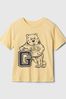 Yellow Brannan Bear Graphic Short Sleeve Crew Neck T-Shirt (Newborn-5yrs)