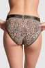 Victoria's Secret PINK Leopard Brown Hipster Cotton Logo Knickers