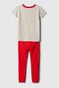 Red Organic Cotton Pyjama Set (12mths-5yrs)