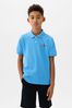 Blue Logo Short Sleeve Polo Shirt (4-13yrs)