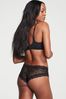 Victoria's Secret Black Cheeky Posey Lace Knickers