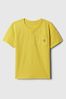 Yellow Brannan Bear Embroidered Baby Henley T-Shirt