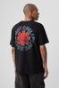 Black Red Hot Chili Peppers Cotton Graphic Short Sleeve T-Shirt
