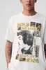 White Jimi Hendrix Cotton Graphic Short Sleeve T-Shirt