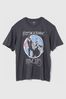 Grey Fleetwood Mac Cotton Graphic Short Sleeve T-Shirt