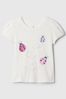 White Ladybug Short Sleeve Crew Neck T-Shirt (Newborn-5yrs)