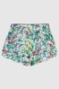 White, Blue & Pink Floral Pull On Ruffle Shorts (3mths-5yrs)