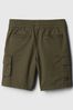 Green Cotton Twill Pull On Cargo Shorts (6mths-5yrs)