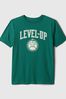 Green Graphic Crew Neck Short Sleeve T-Shirt (4-13yrs)