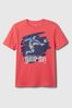 Red Graphic Print Short Sleeve Crew Neck T-Shirt (4-13yrs)