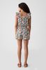 White Floral Crinkle Playsuit (4-13yrs)