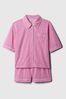 Pink French Terry Pyjama Short Set (3-13yrs)