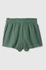 Green Crinkle Cotton Pull On Baby Shorts (12mths-5yrs)
