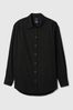 Black Organic Cotton Oversized Long Sleeve Shirt