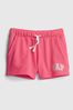 Pink Logo Pull On Shorts (4-13yrs)