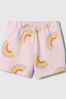 Pink Rainbow Logo Graphic Pull On Baby Shorts (Newborn-5yrs)s
