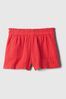 Red Crinkle Cotton Pull On Baby Shorts (12mths-5yrs)