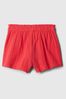 Red Crinkle Cotton Pull On Baby Shorts (12mths-5yrs)