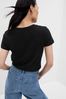 Black Favourite Short Sleeve V Neck T-Shirt