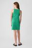 Green Cotton Ribbed Tank Dress (4-13yrs)