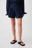 Navy/Blue 4" Linen Cotton Everyday Shorts