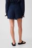 Navy/Blue 4" Linen Cotton Everyday Shorts